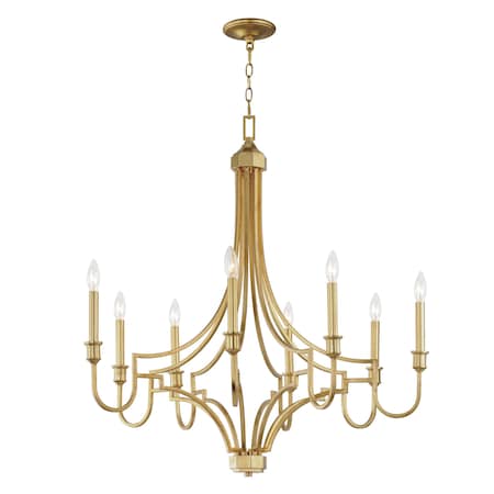 Maxim Lighting Normandy 8-Light Chandelier, Gold Leaf 12788GL